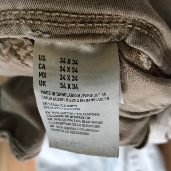 AEO 360 Extreme Flex Slim Chino Khaki Pant - Picture 6 of 7